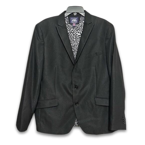 Savile Row Suit Jacket Two Button Single Breasted Notch Lapel Black M 44R NWOT - Picture 1 of 8